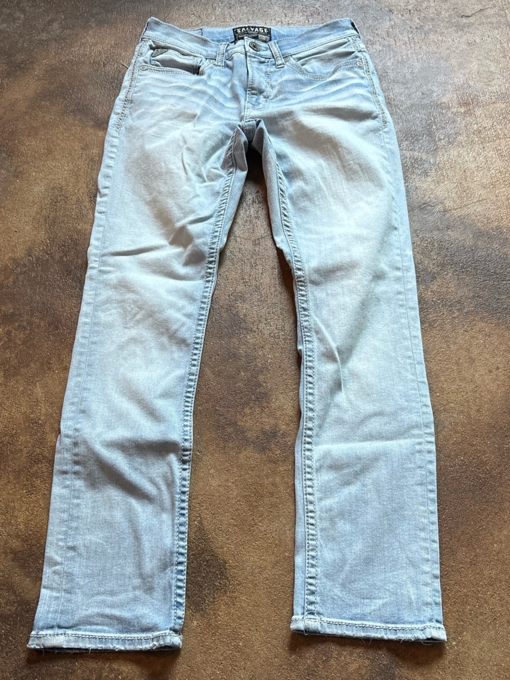 Salvage Light Blue Men's Jeans - Straight Fit